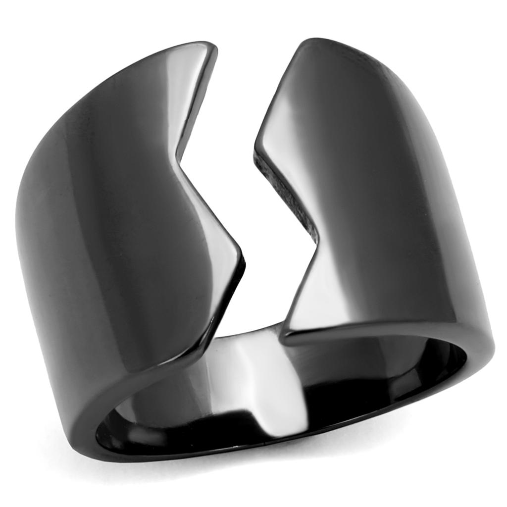 JCE2268 IP Light Black  (IP Gun) Stainless Steel Ring with No Stone